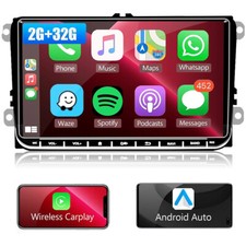 For VW GOLF MK5 MK6 9" Apple Carplay Car Stereo Radio Android 12 Player WIFI GPS