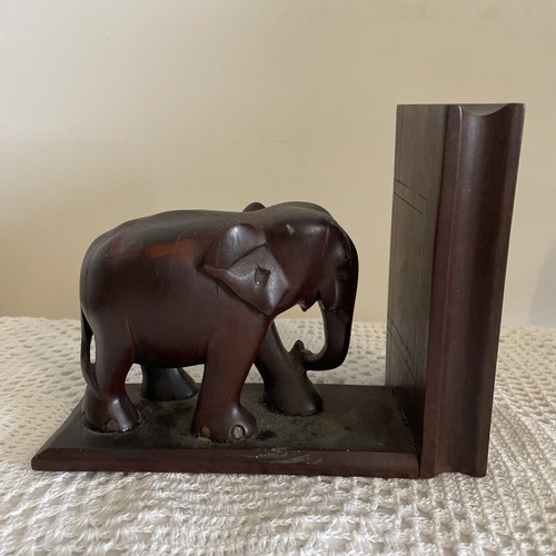 Vintage hand carved book - book, end