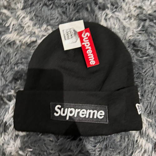 Supreme black knit beanie box - black,