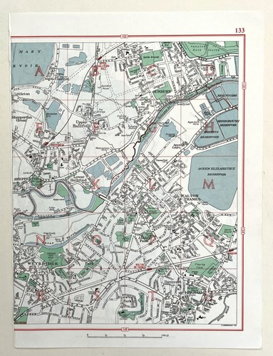 Large vintage 1960s london map - large,