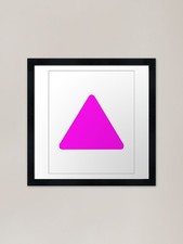 Neon Pink Triangle Framed Art