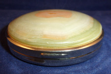 Vintage Silver Tone Agate