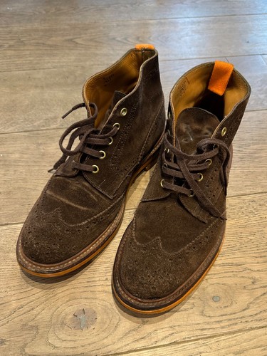 Trickers chocolate brown - chocolate, suede
