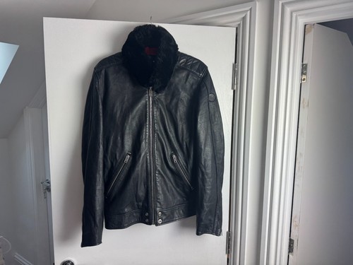 Diesel leather biker jacket - diesel,