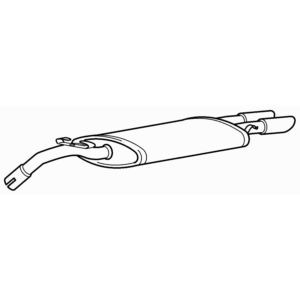 Quality rear exhaust silencer - quality,