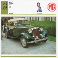 1949-1953 MG TD Sports Classic Car Photo/Info Maxi Card