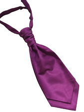 Cravat Tie Mens Formal Wedding Scrunchie Ruche Pre Tied Adjustable VIOLET PURPLE