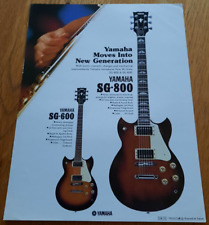 YAMAHA SG-800 & SG-600 GUITAR sales brochure / catalogue / prospekt