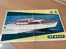 1950’S DE BEER MOTOR LAUNCH  LUXURY MOTOR BOAT SALES BROCHURE