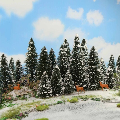 Model snowy pine trees - pine, deep