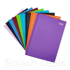 2026 A4 A5 Diary - Day a Page / Week to View Hardback Ribbon - Full Year Planner