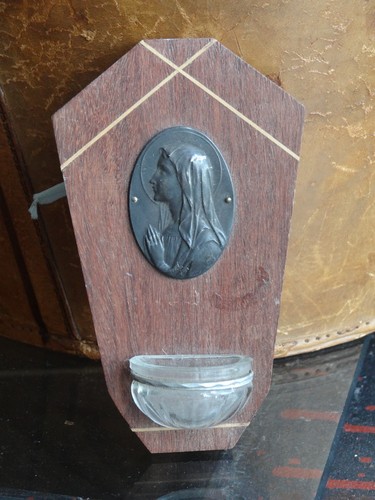 Vintage french holy water font - vintage,