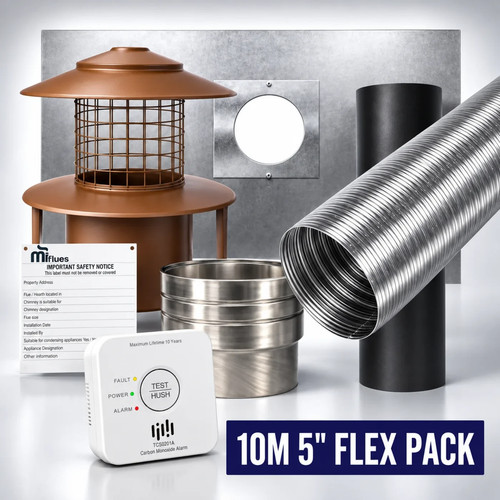10m inch 125mm flexible flue - 5,