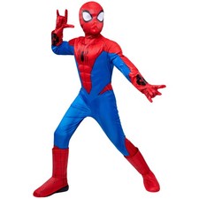 Marvel Spider-Man Official Youth Halloween Costume - Padded Jumpsuit with Glo...