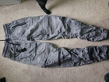 Boho Man Zip Off Cargo Trousers Grey Camouflage Size S UK 30-32