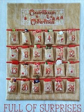 Festive Countdown Advent Calendar Christmas Cross Stitch Chart