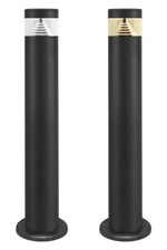 Modern BLACK LED Bollard Garden Lamp Post 3W Outdoor Stainless Steel Light 