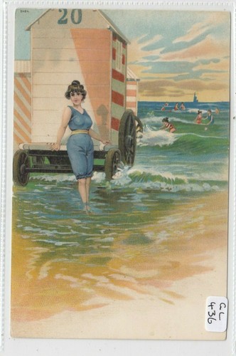Glamour seaside woman in - /,