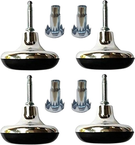 Chrome feet bed legs - 4,