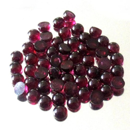 5pcs natural garnet 4mm round - natural,