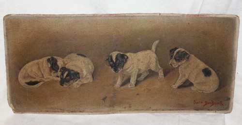 Dogs puppies antique 19th - puppies,