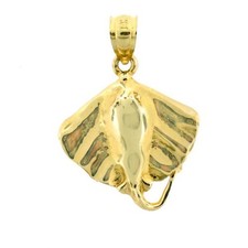 Stingray Fish Charm Pendant