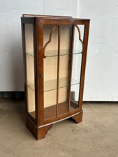 1950's walnut display cabinet