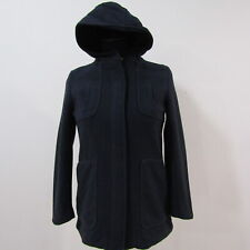 NAF NAF Vintage Women's Navy Blue Hooded Jacket Size M Wool Blend REF (Y00405
