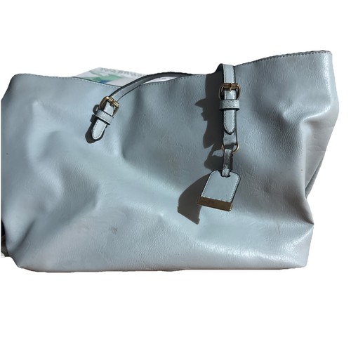 Powder blue faux leather - powder,