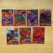 Marvel Overpower 1996 Mission Sins Of The Future Cards of 1-7 Set