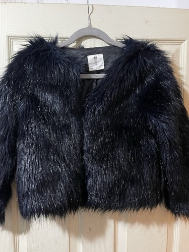 Girls luxury black faux - girls,