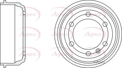 Apec rear brake drum - apec,