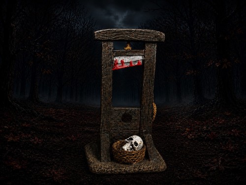 Mini halloween guillotine - guillotine, prop