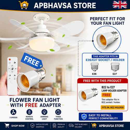 Led ceiling fan light with - light,