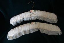 2 Vintage covered coat hangers vgc