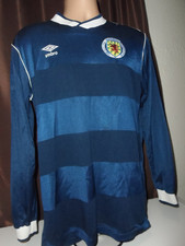 SCOTLAND  VINTAGE 1985/88 MATCH WORN ISSED FOOTBALL SHIRT JERSEY TRIKOT SIGNED