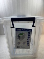 Bankers Box 18.5L Plastic Storage Box with Lids, ProStore Super Strong Stackable