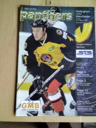 2001 nottingham panthers - nottingham, v