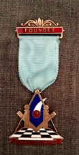 Vintage Masonic Founder Medal
