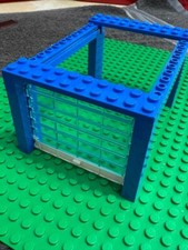 LEGO BLUE Garage COMPLETE with Blue Roller Doors Handle Grooved Bricks 16 ITEMS