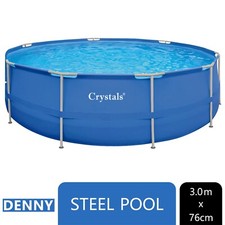 10Ft Steel Frame Swimming Pool Set Round Above Ground Pool