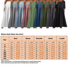 Womens Short Sleeve Plain Midi