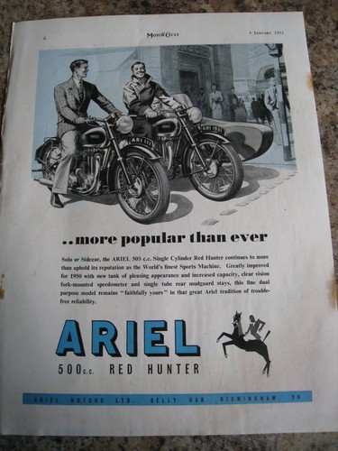 Ariel 500cc red - red, hunter