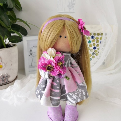 Handmade dolls textile doll - handmade,