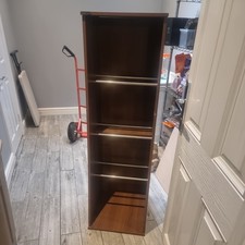 SEFOUR Vinyl Stand Equipment Record Storage Holds 200 Tall Walnut