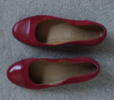 Hotter red leather / suede shoes size 6.5 std unworn