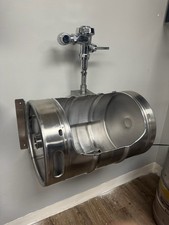 Beer keg trough urinal with - beer,