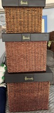 Harrods Wicker Hamper - Empty -choose from 3 sizes