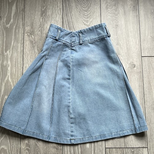 Denim knee length skirt - length,