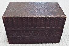 Antique Victorian Wooden Playing Cards Box c1880